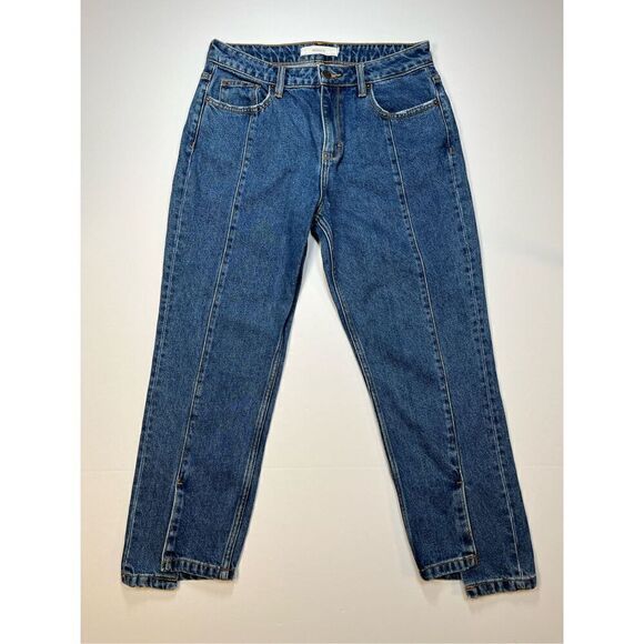 Hidden Happi Front Slit Flare Denim Jeans Medium Dark Wash Size 29 FLAWLESS cond - Picture 2 of 12